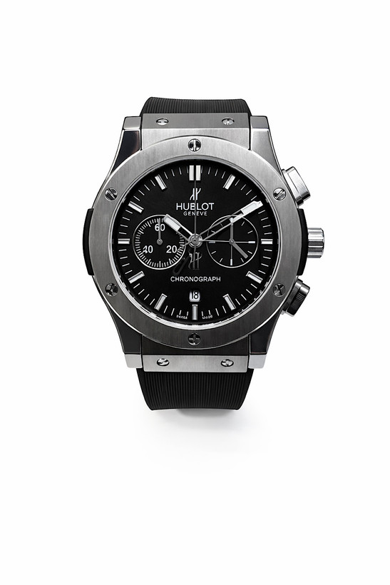 ساعت مچی مردانه هابلوت کورنوگراف قاب نقره ای مات