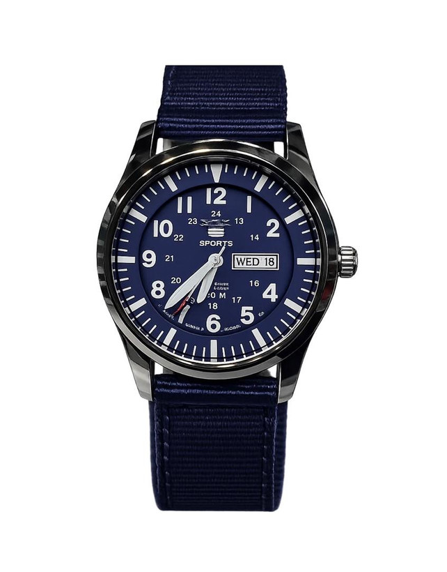 ساعت اسپرت طرح خلبانی آبی